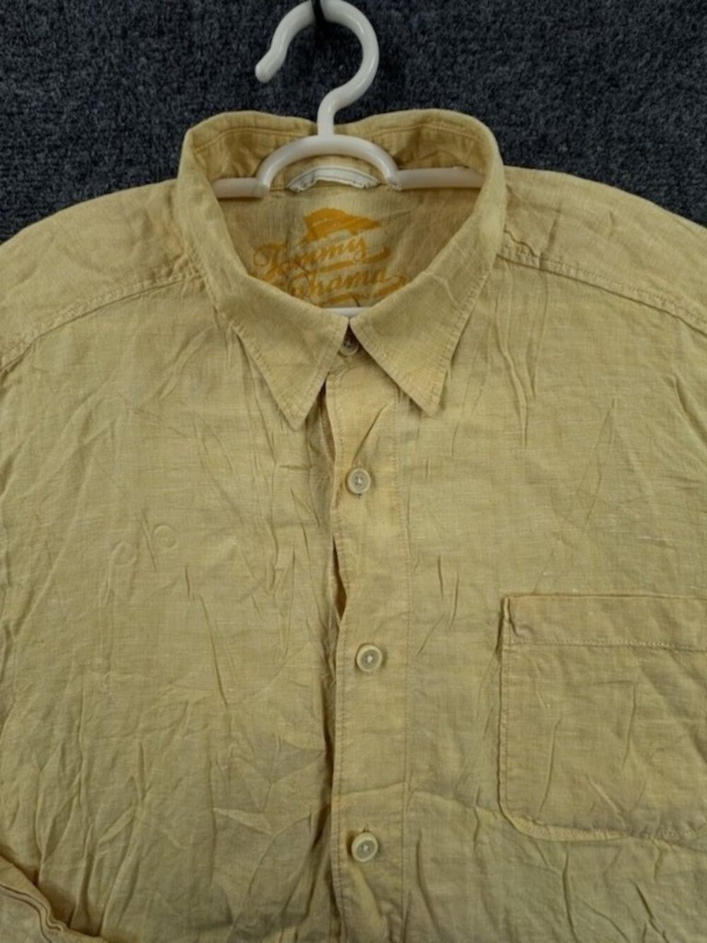 Tommy Bahama XL Point Yellow Beach Pocket Resort Mens Casual Hawaiian Shirt